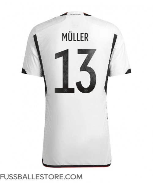 Günstige Deutschland Thomas Muller #13 Heimtrikot WM 2022 Kurzarm